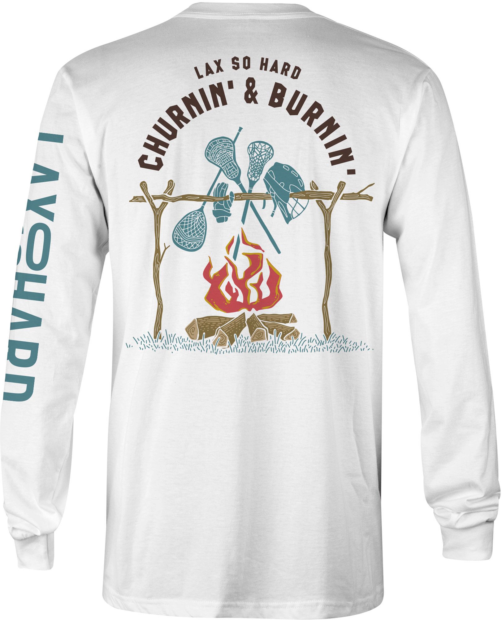 LAX SO HARD Adult Churnin & Burnin Long Sleeve T-Shirt product image