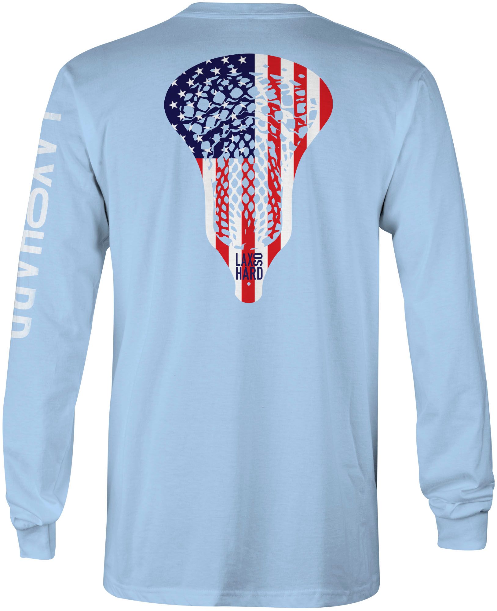 LAX SO HARD Adult American Long Sleeve T-Shirt product image