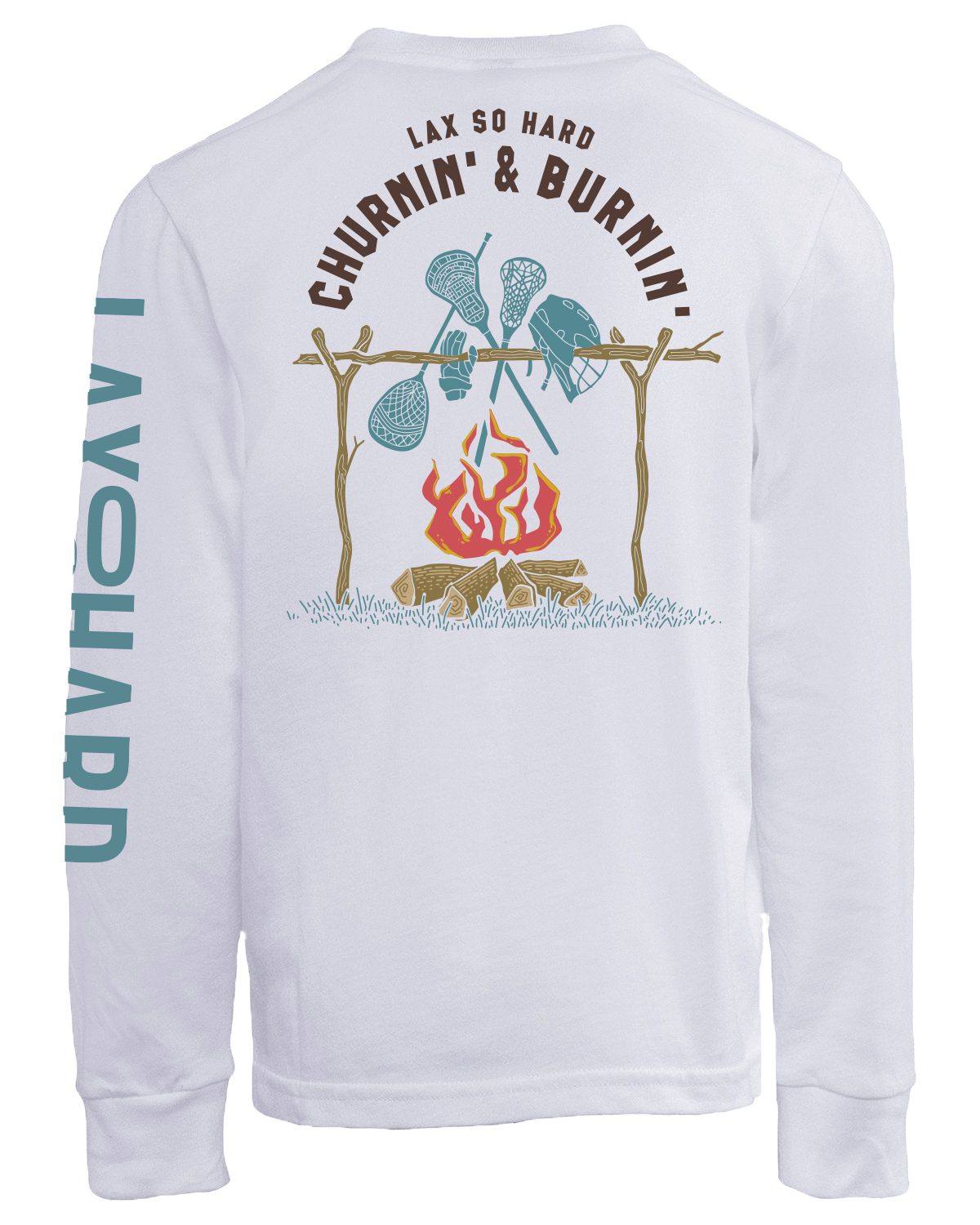 LAX SO HARD Youth Churnin & Burnin Long Sleeve T-Shirt product image