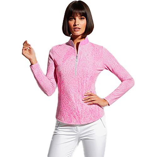 Jamie Sadock Women's Spectrum Sunsense Print ¼ Zip Long Sleeve