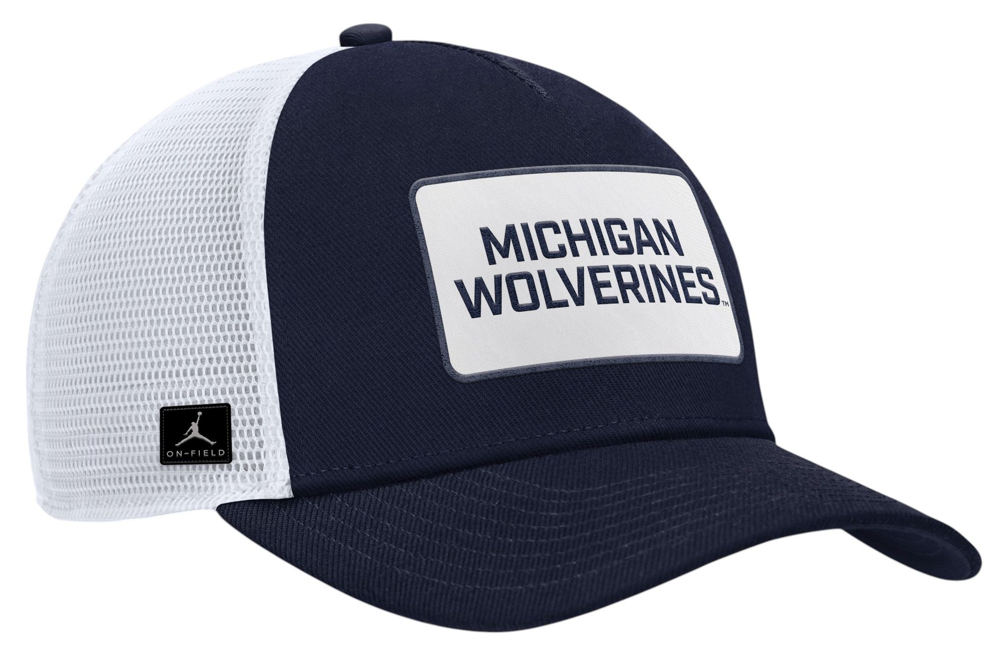 Jordan Adult Michigan Wolverines College Navy Game Day Trucker Adjustable Hat product image