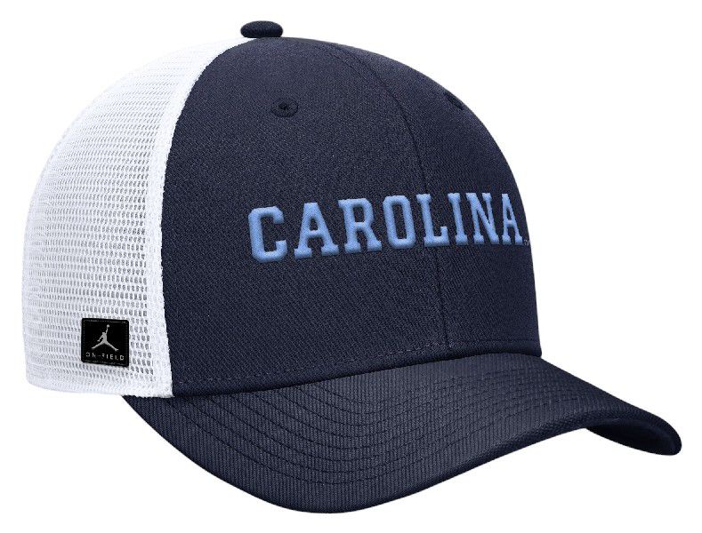 Jordan Adult North Carolina Tar Heels College Navy Rise Gameday Trucker Adjustable Hat product image