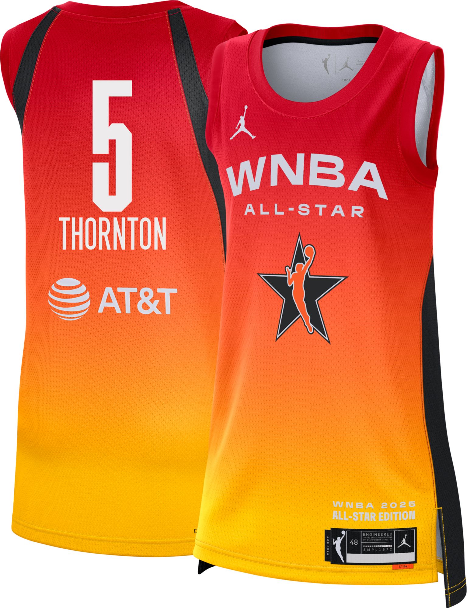 Jordan Adult 2025 WNBA All-Star Game Kayla Thornton #5 Orange Jersey product image