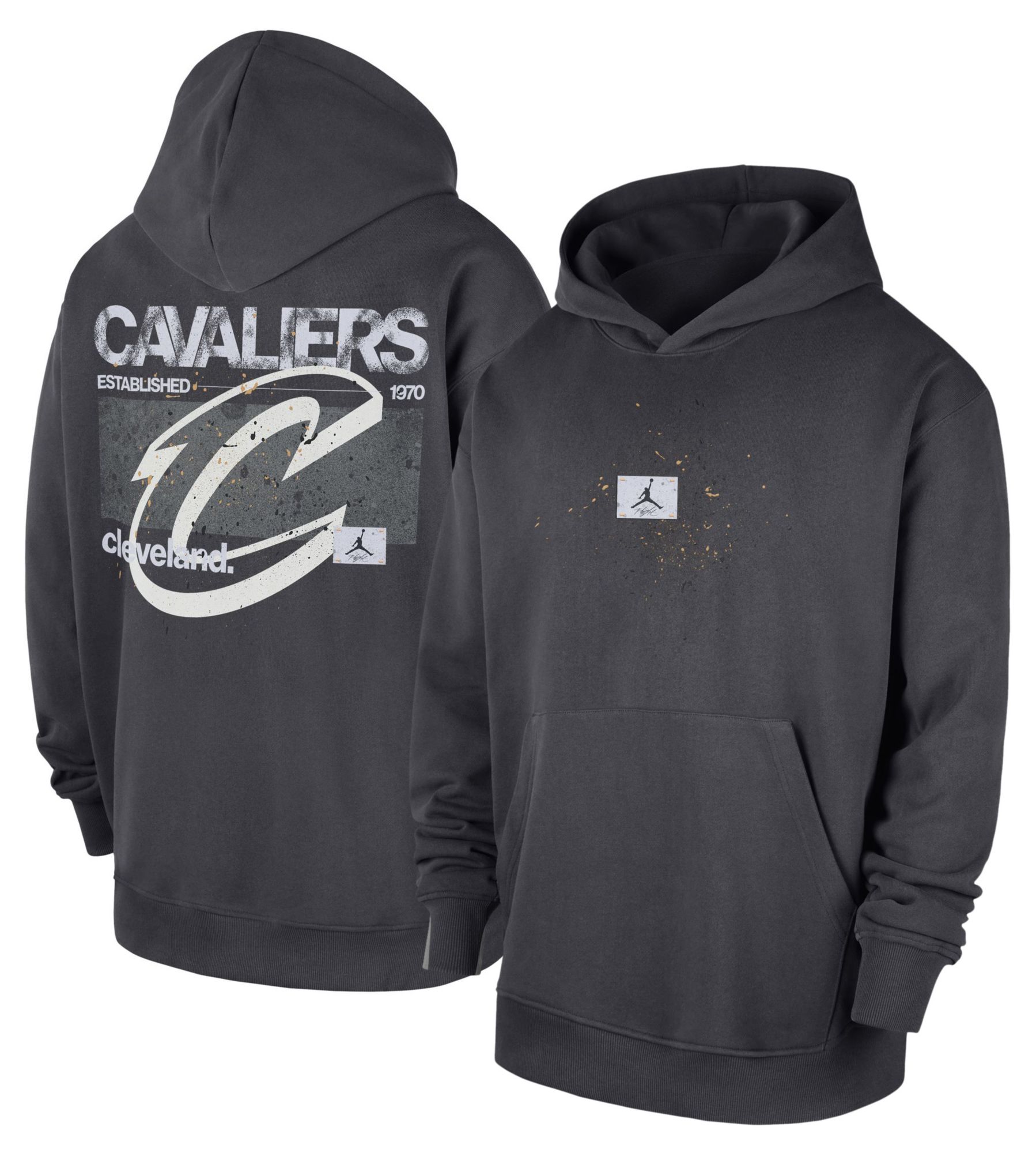Jordan Men's Cleveland Cavaliers Gray Statement Hoodie product image