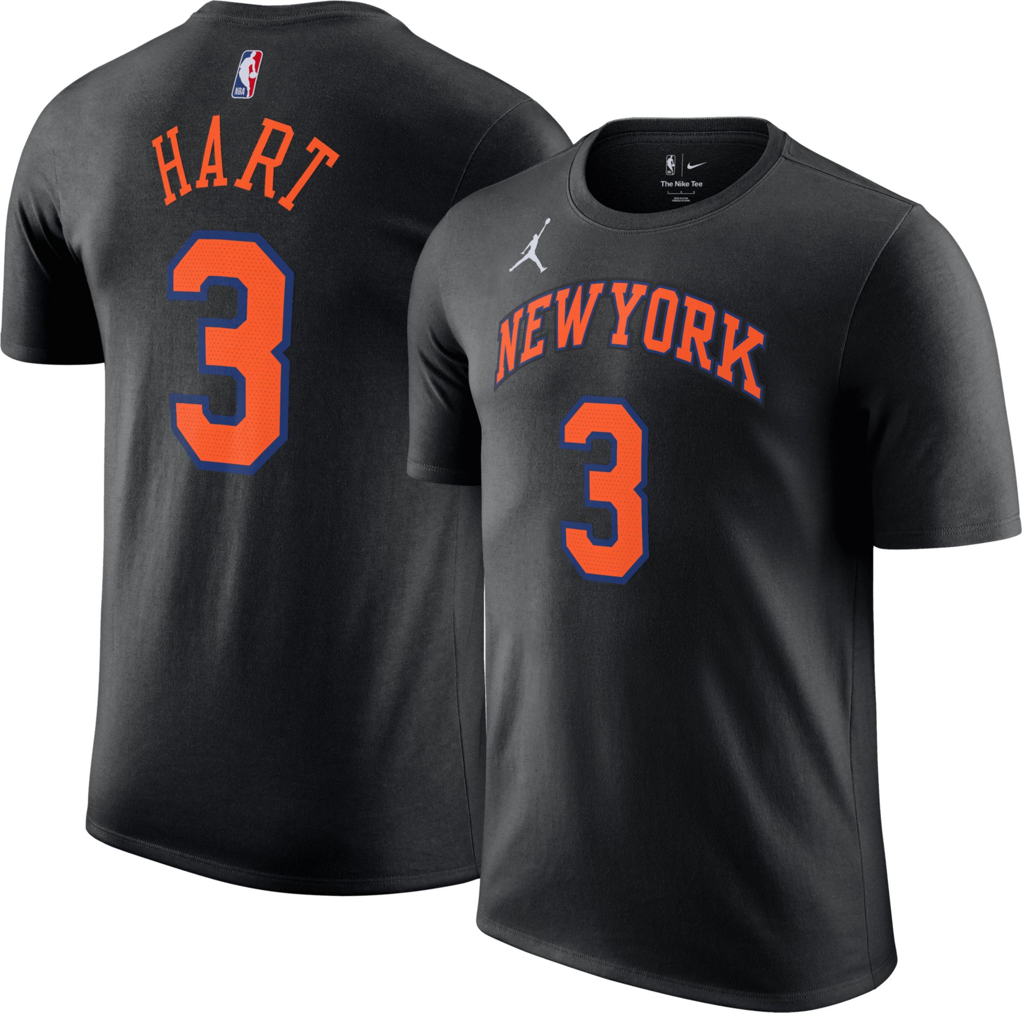 Jordan Adult New York Knicks Josh Hart #3 Black Statement T-Shirt product image