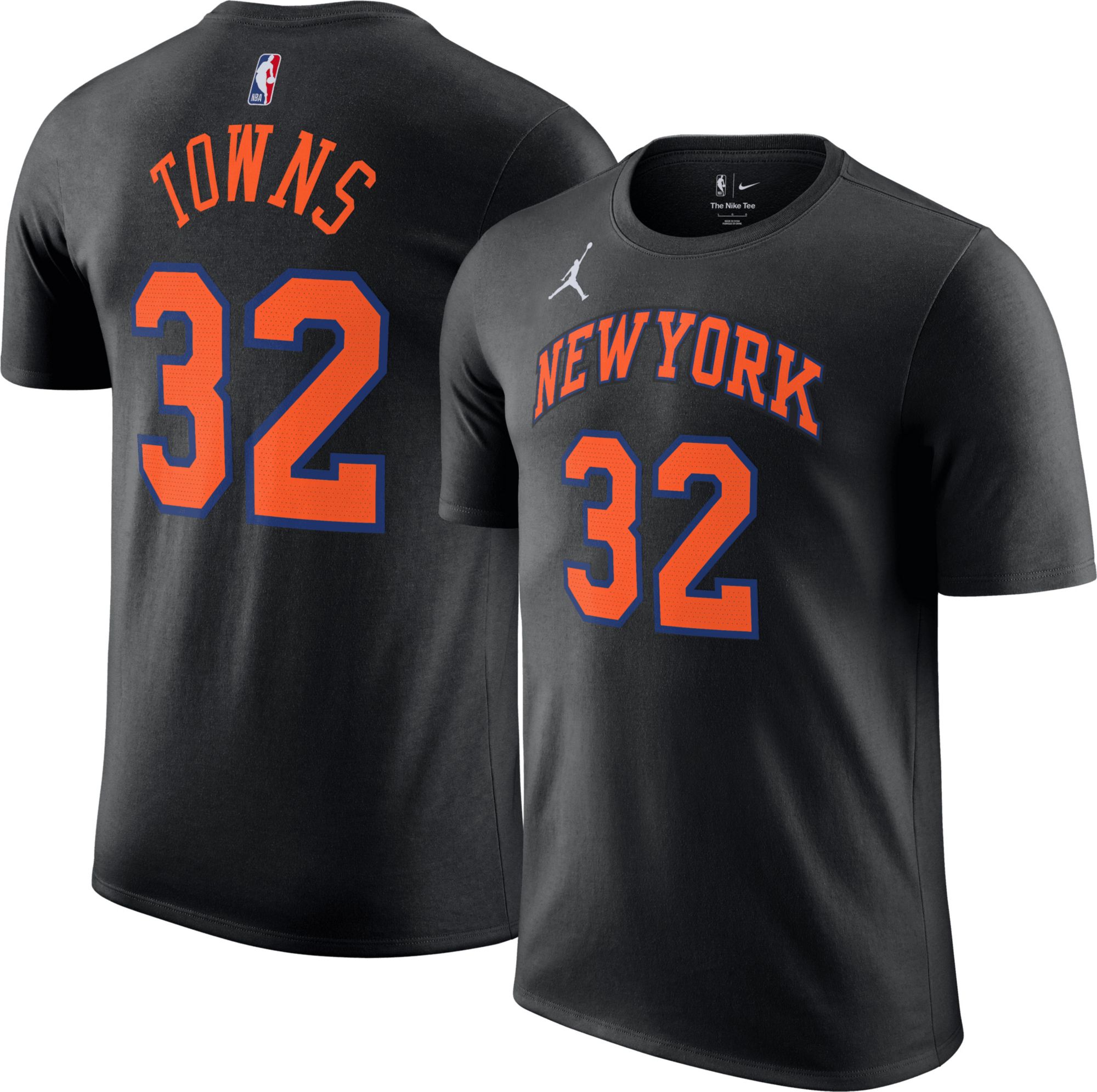 Jordan Adult New York Knicks Karl-Anthony Towns #32 Black Statement T-Shirt product image