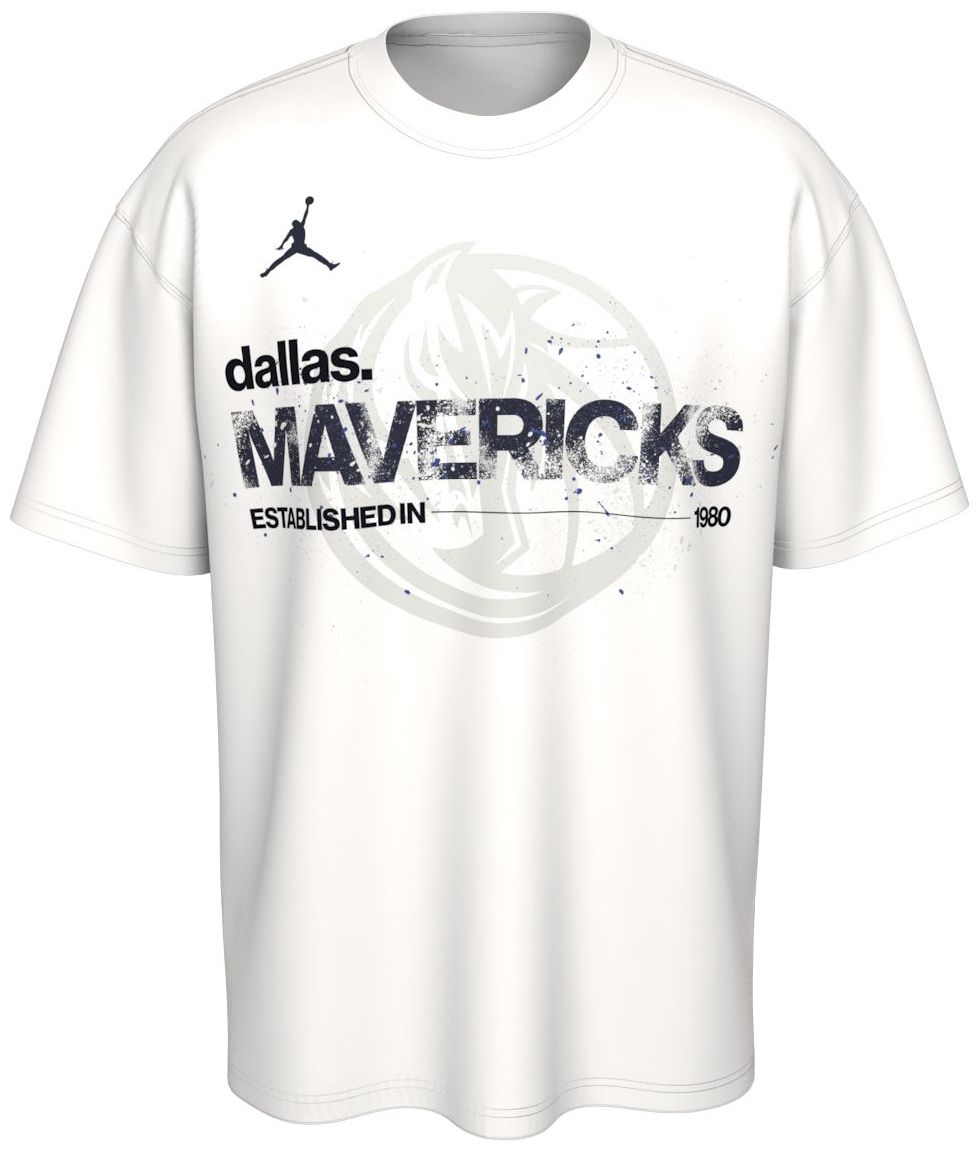Jordan Men's Dallas Mavericks White Courtside '85 NBA Statement T-Shirt product image