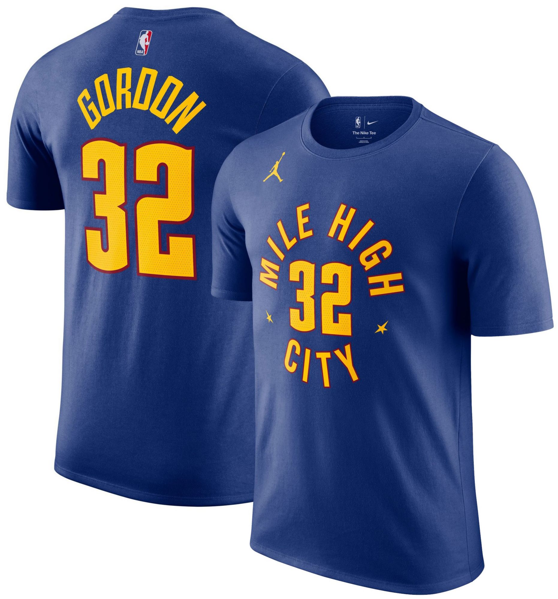Jordan Men's Denver Nuggets Aaron Gordon #32 Blue T-Shirt product image