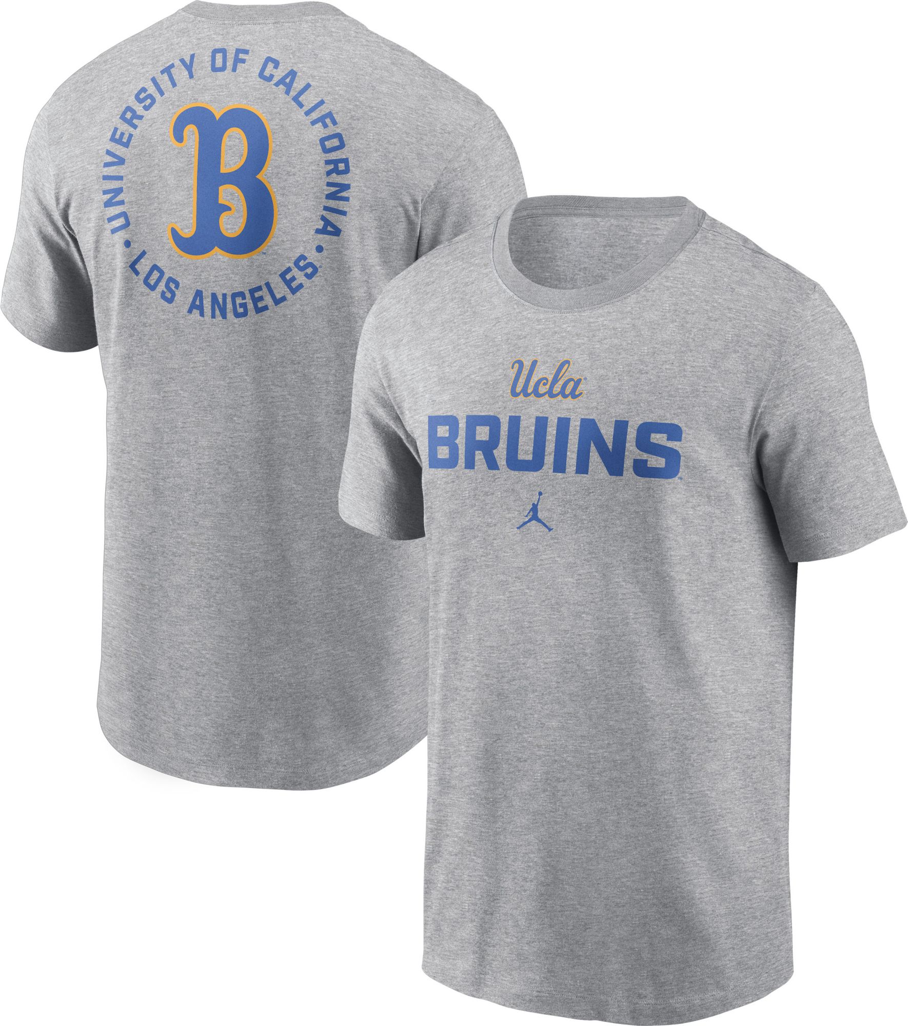 Jordan Men's UCLA Bruins Dark Grey Heather Cotton 2Hit T-Shirt product image
