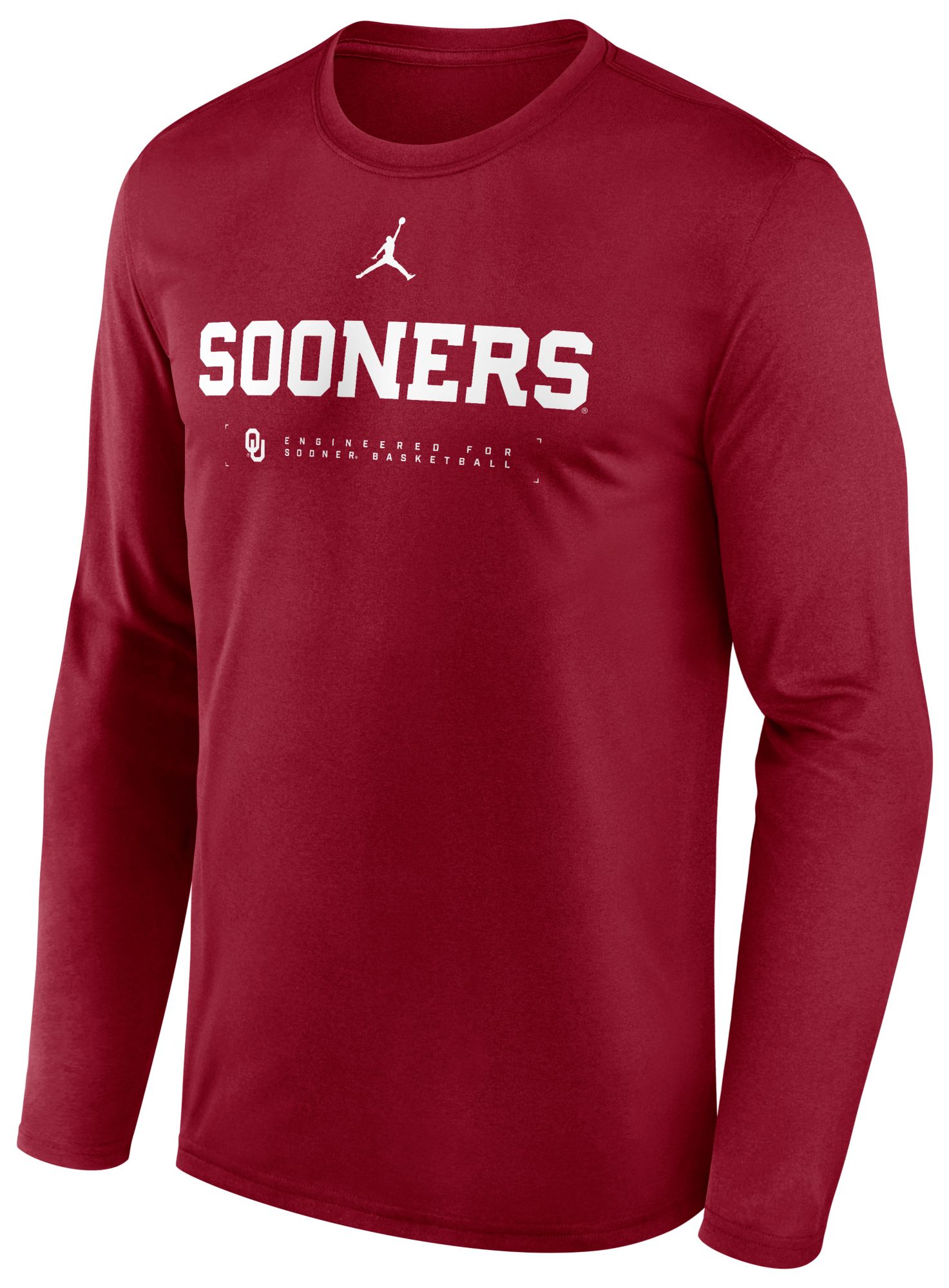 Jordan Men's Oklahoma Sooners Team Crimson Dri-FIT Shoot Long Sleeve T-Shirt product image