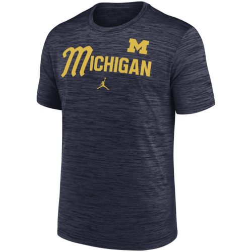 Jordan Adult Michigan Wolverines Dri-FIT Velocity Long Sleeve