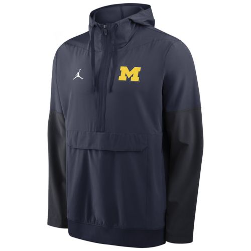 Jordan Men's Michigan Wolverines Anthracite Victory 1/2-Zip Jacket