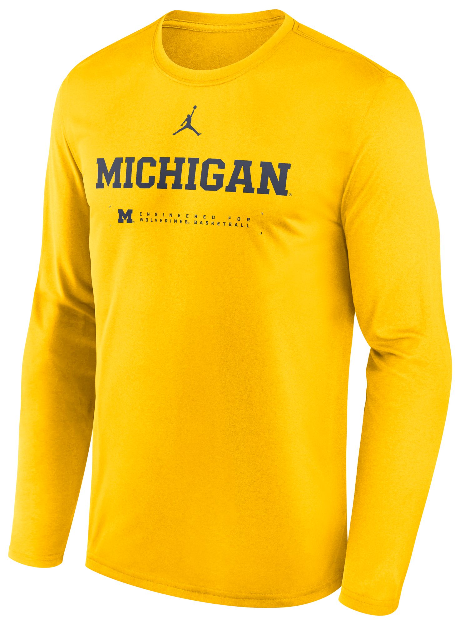 Jordan Men's Michigan Wolverines Amarillo Dri-FIT Shoot Long Sleeve T-Shirt product image