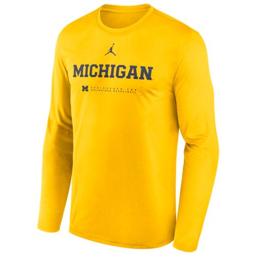 Jordan Men's Michigan Wolverines Blue Legend Logo T-Shirt | Dick's