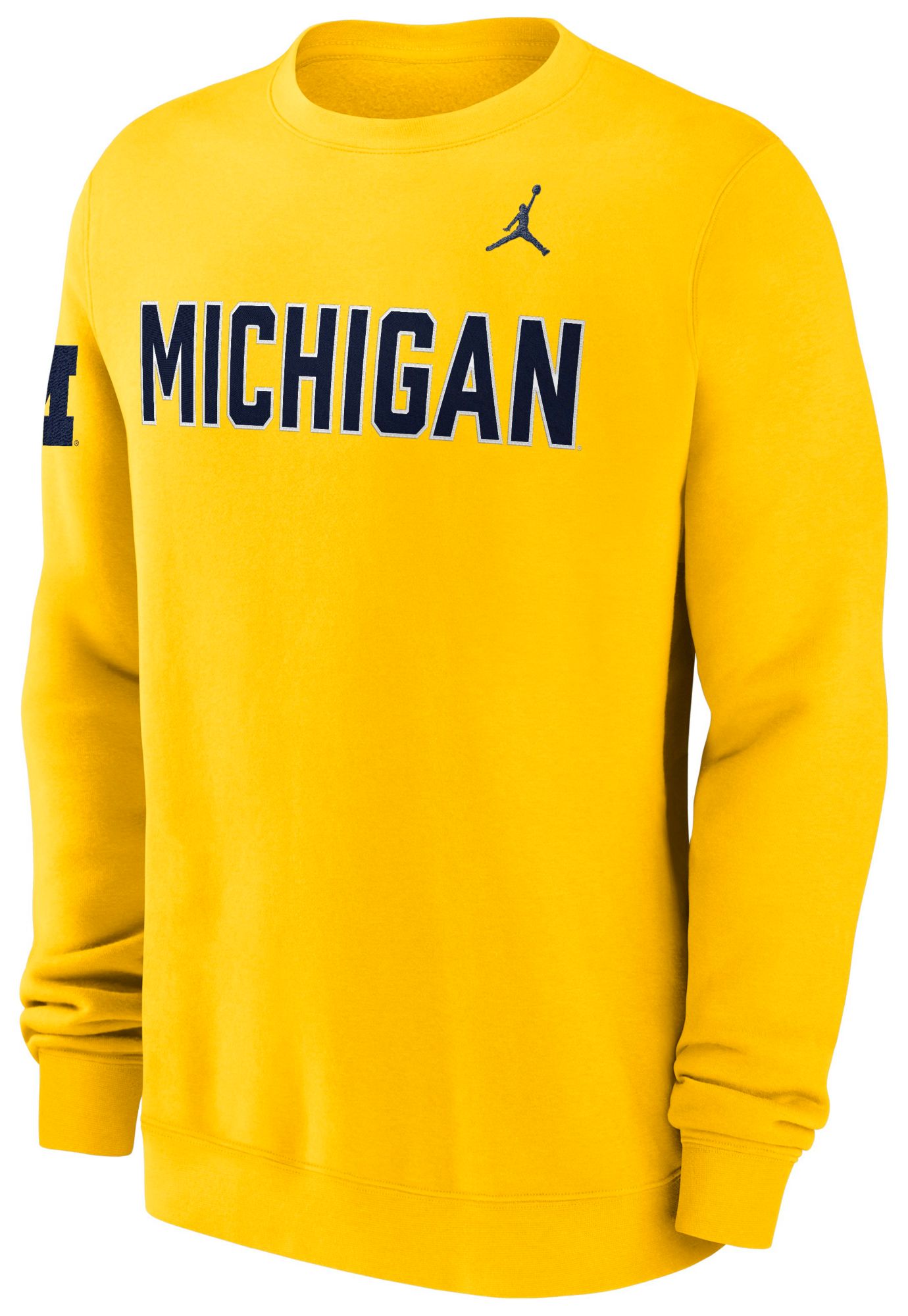 Jordan Men's Michigan Wolverines Amarillo Club Fleece Crewneck Sweatshirt product image