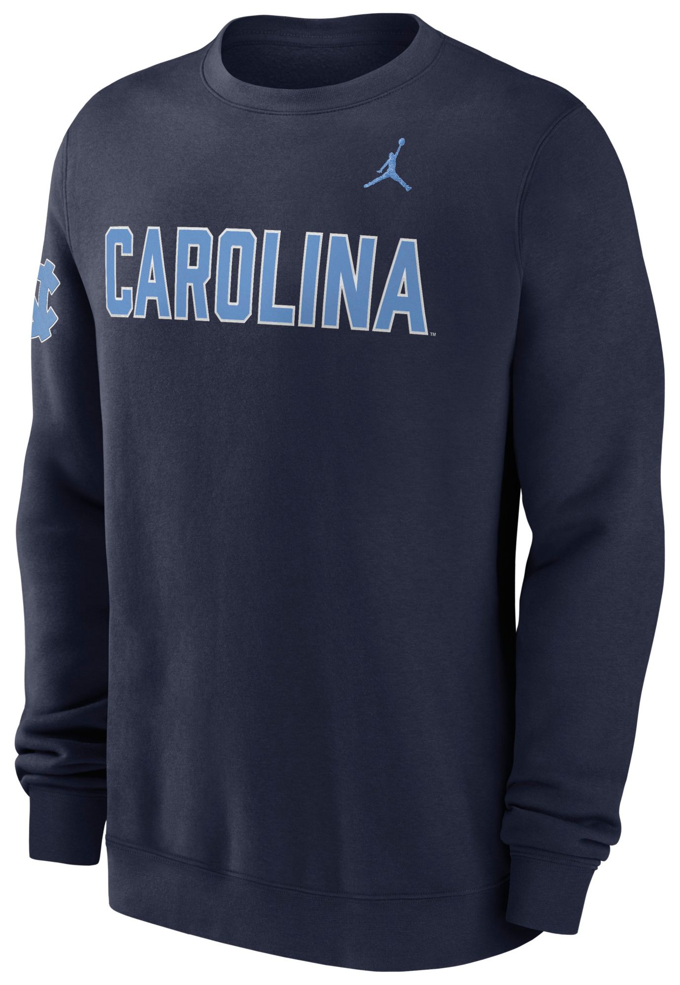Jordan Men's North Carolina Tar Heels College Navy Club Fleece Crewneck Sweatshirt product image
