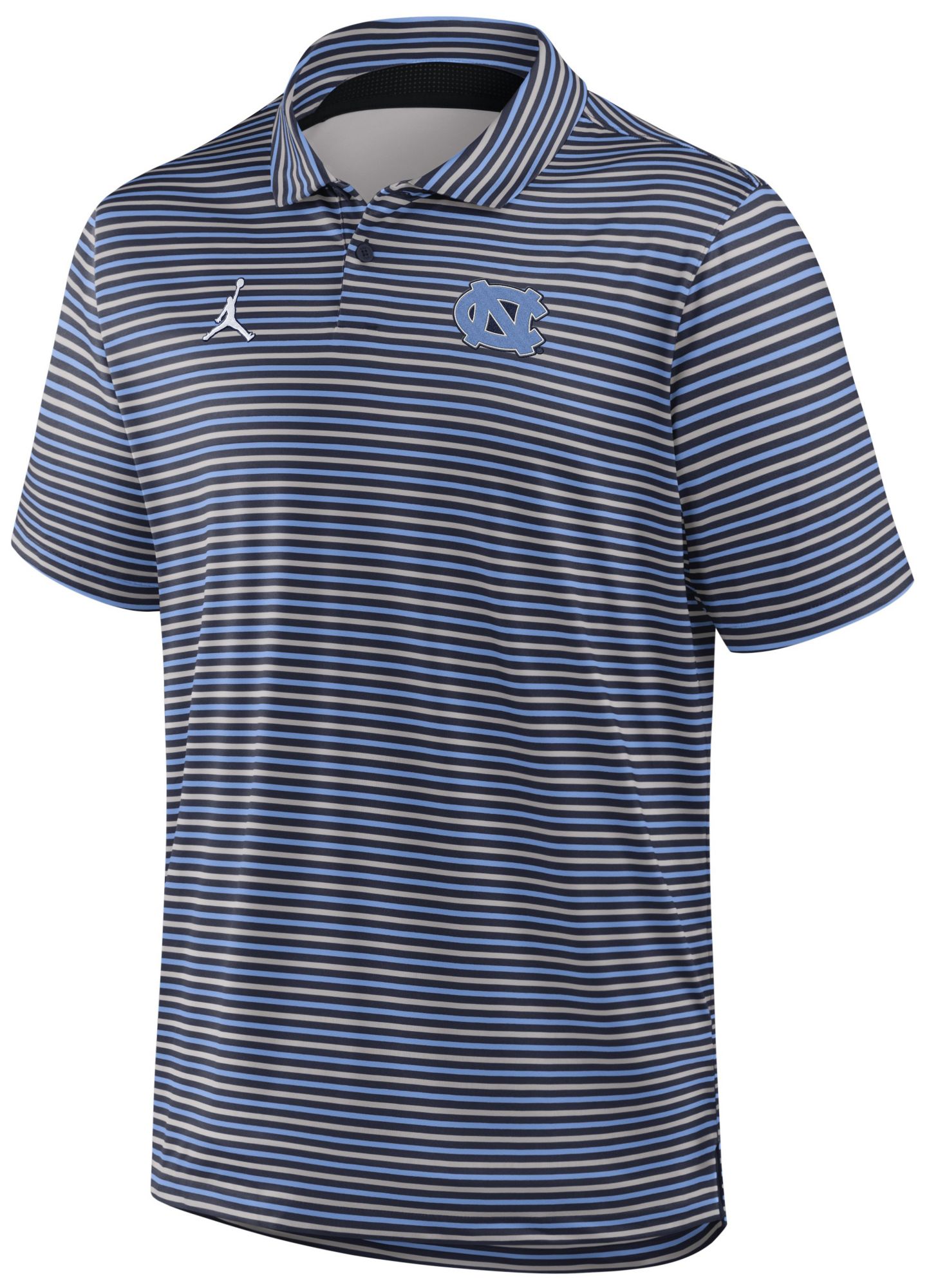 Jordan Men's North Carolina Tar Heels College Navy Tour Stripe Polo product image