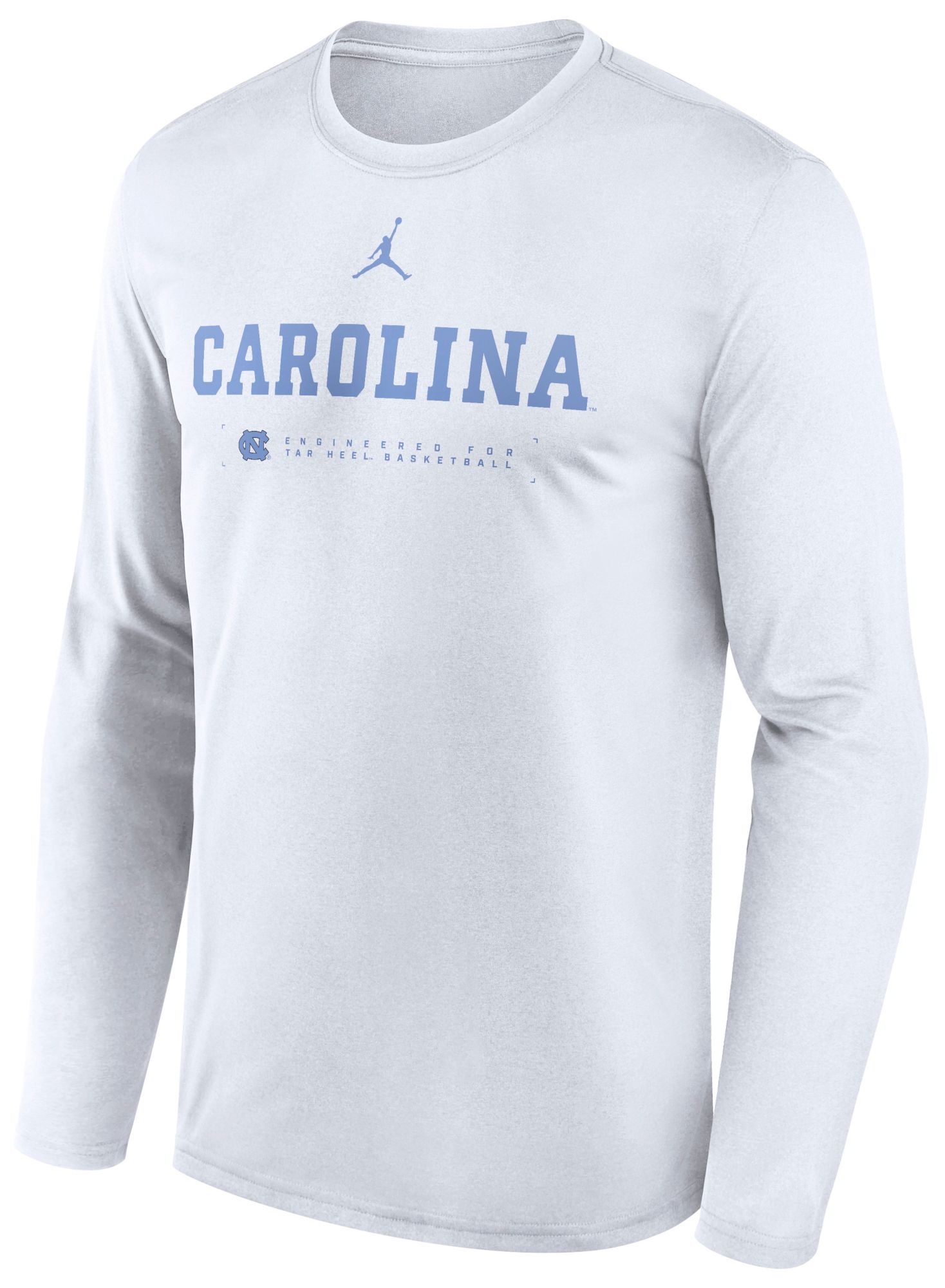 Jordan Men's North Carolina Tar Heels White Dri-FIT Shoot Long Sleeve T-Shirt product image