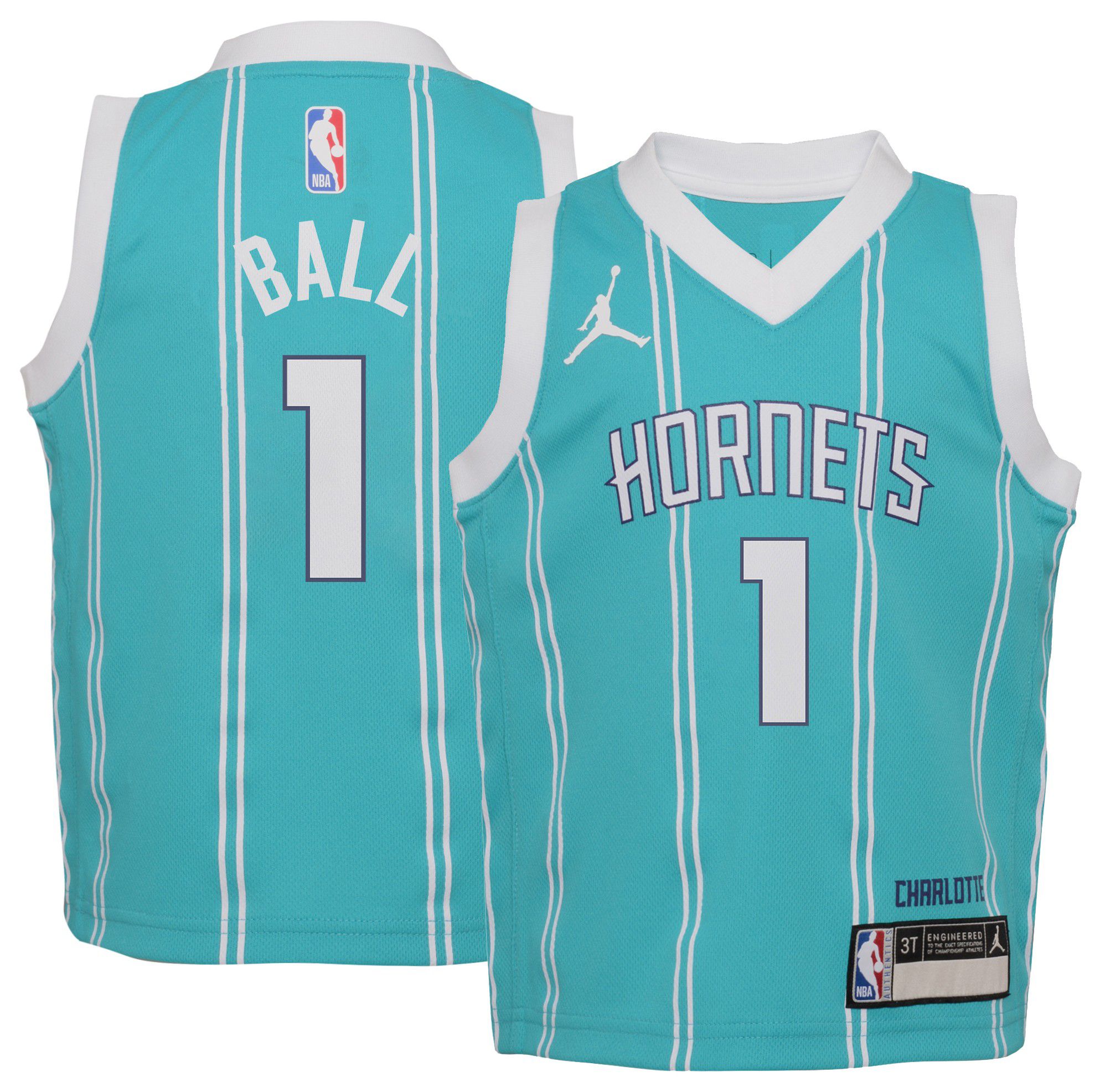 Jordan Toddler Charlotte Hornets LaMelo Ball #1 Teal Swingman Icon Jersey product image