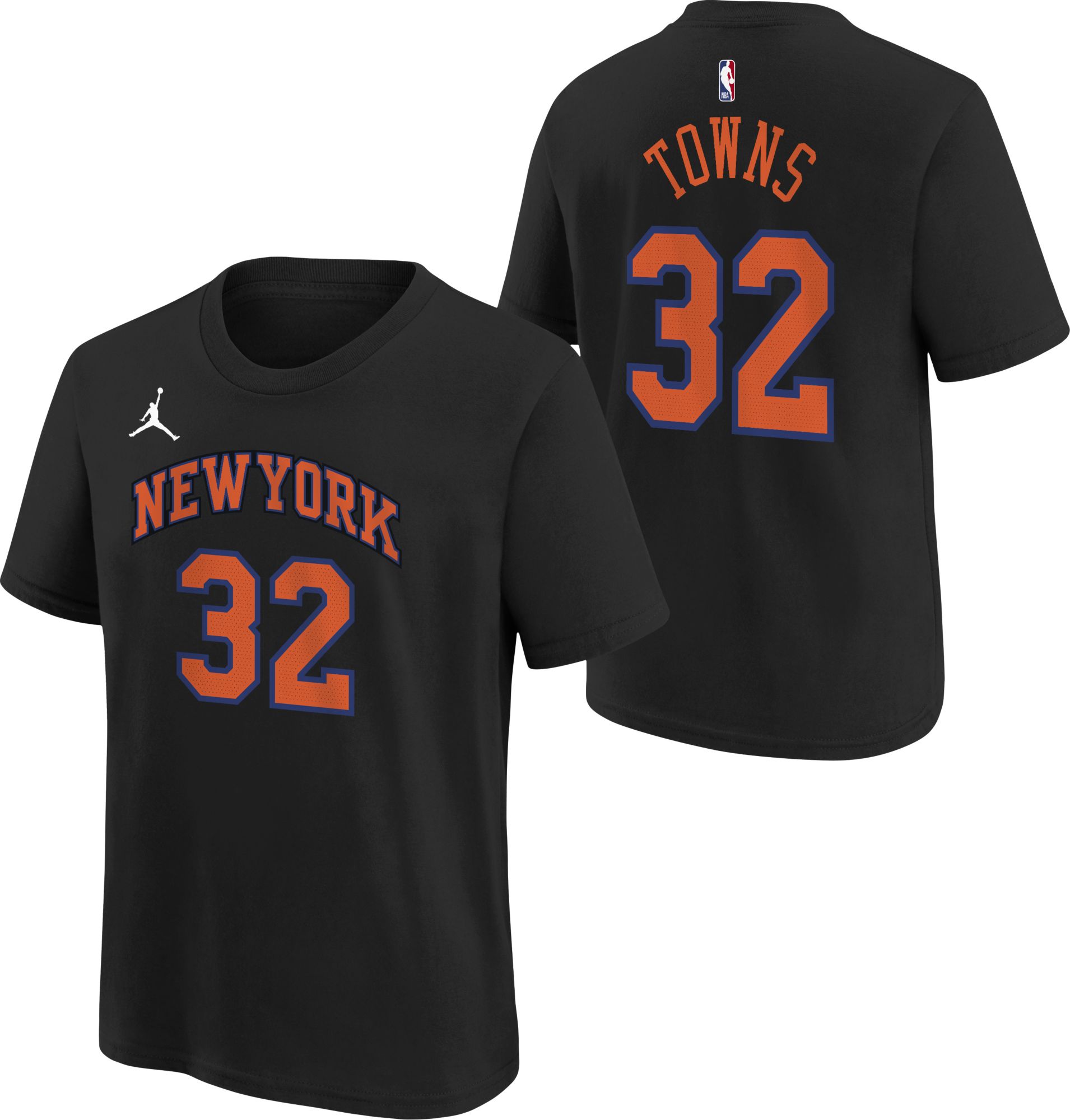 Jordan Youth New York Knicks Karl-Anthony Towns #32 Black Statement T-Shirt product image