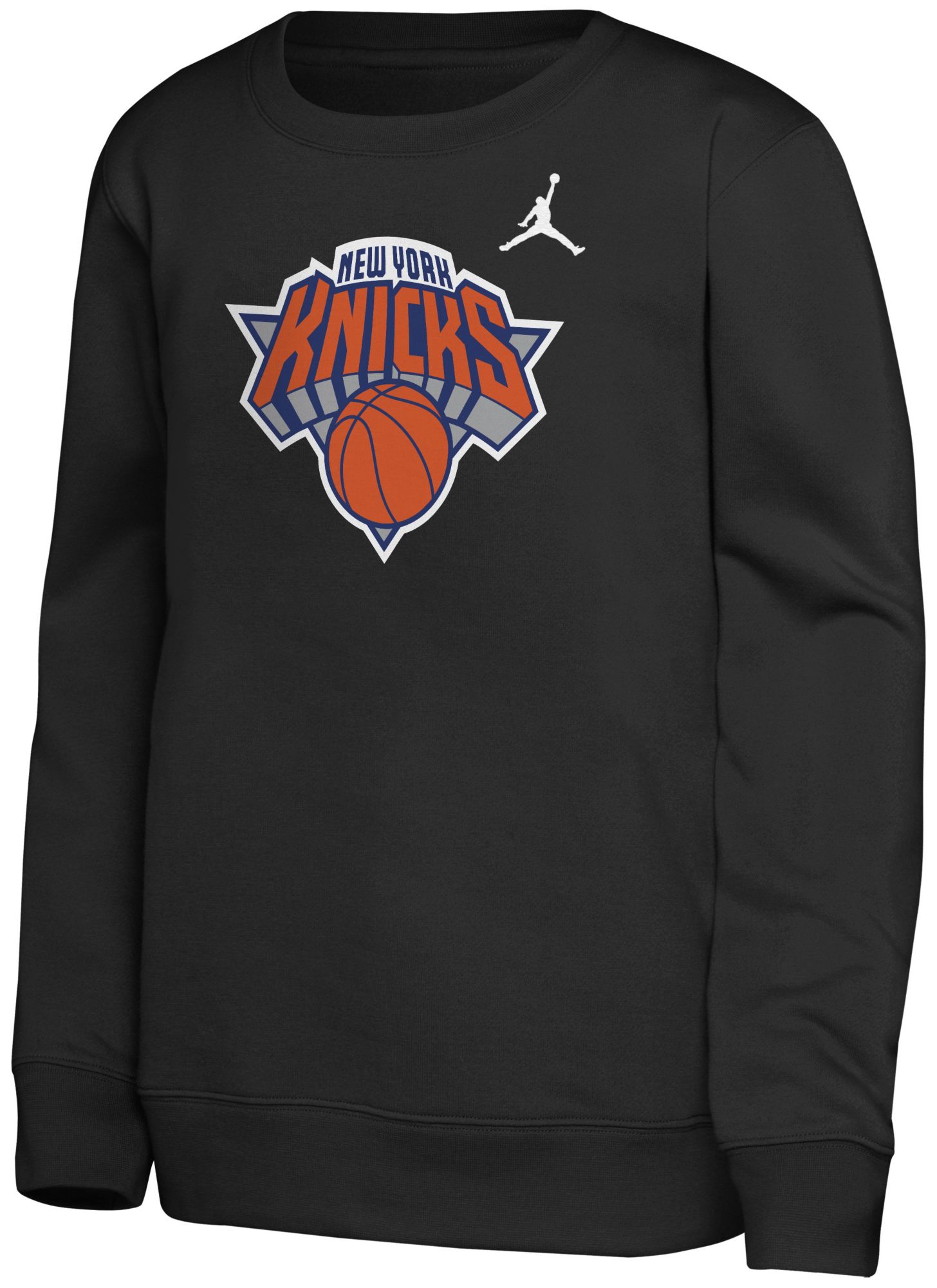 Jordan Youth New York Knicks Black Statement Logo Crewneck Sweatshirt product image