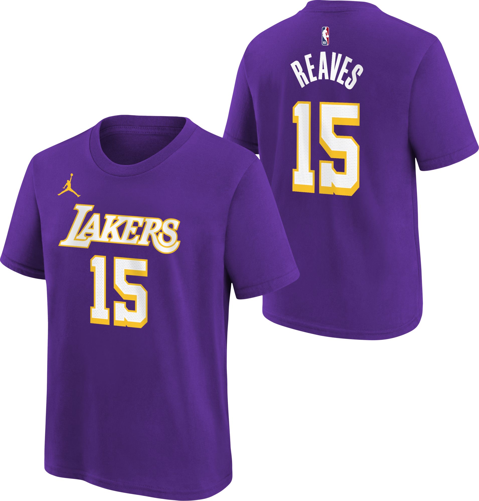 Jordan Youth Los Angeles Lakers Austin Reaves #15 Purple Statement T-Shirt product image