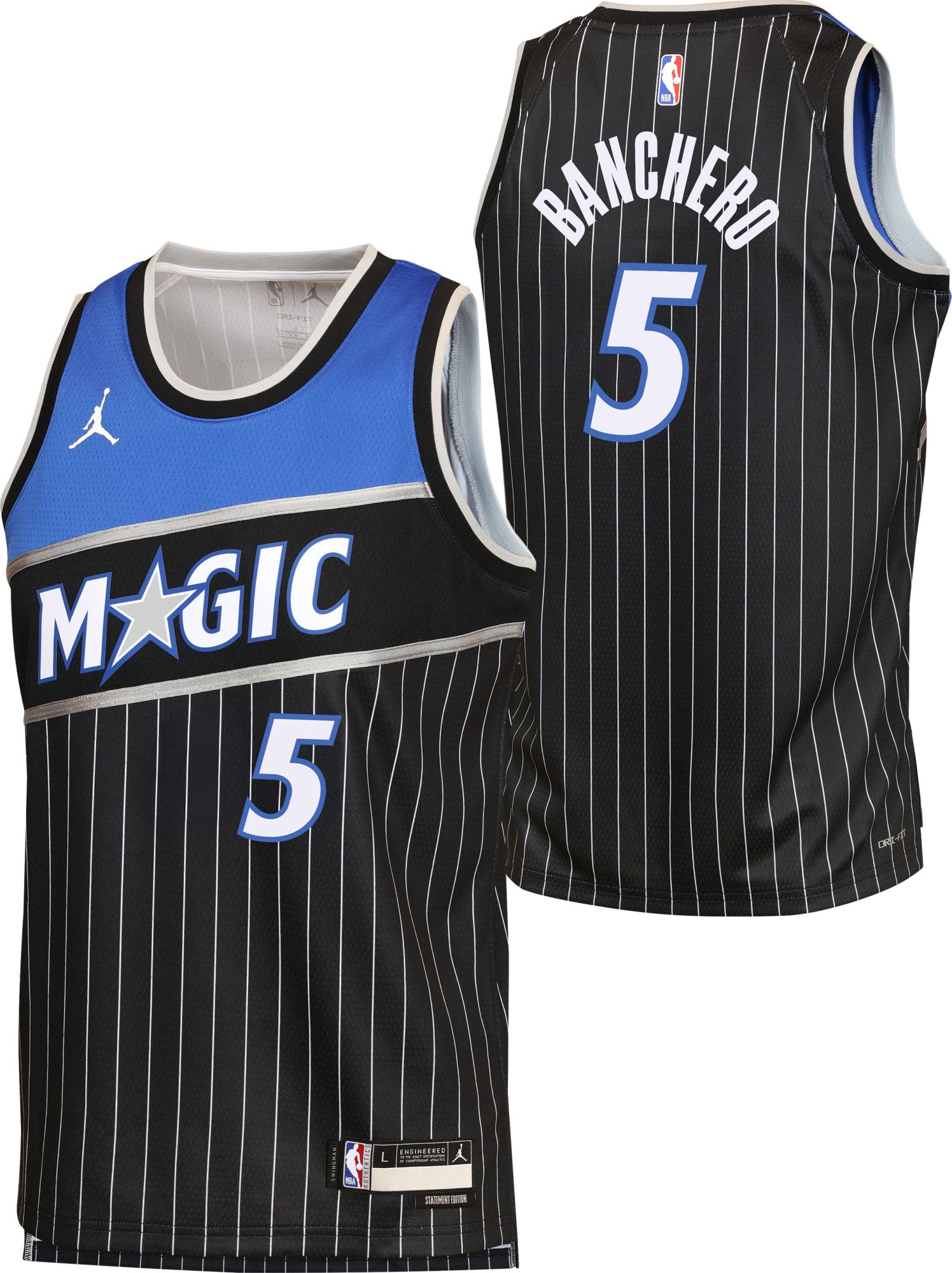 Jordan Youth Orlando Magic Paolo Banchero #5 Black Swingman Statement Jersey product image