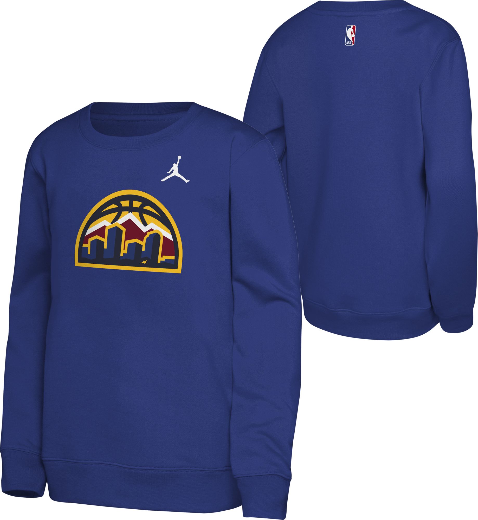 Jordan Youth Denver Nuggets Blue Statement Logo Crewneck Sweatshirt product image