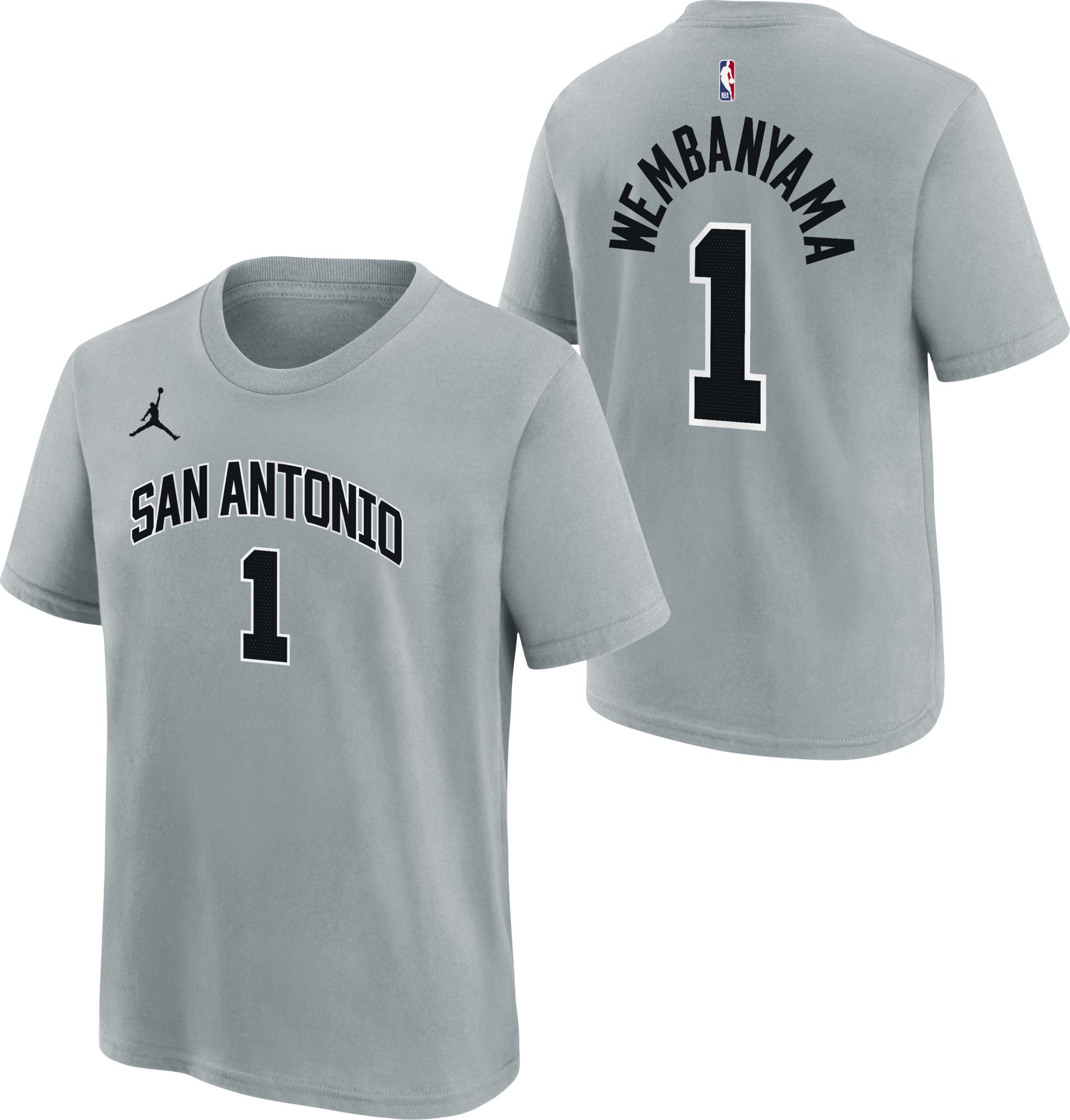 Jordan Youth San Antonio Spurs Victor Wembanyama #1 Silver Statement T-Shirt product image