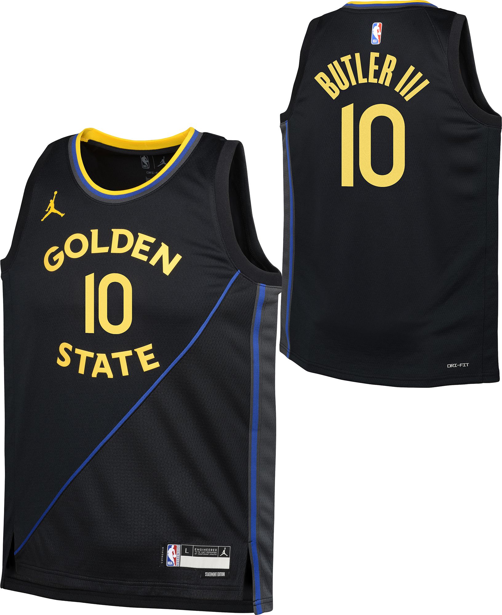 Jordan Youth Golden State Warriors Jimmy Butler #10 Black Swingman Statement Jersey product image