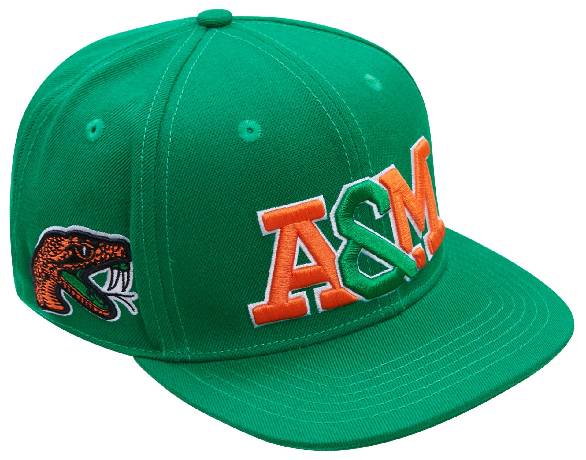 Pro Standard Adult Florida A&M Rattlers Kelly Green Classic Flat-Brim Snapback Adjustable Hat product image