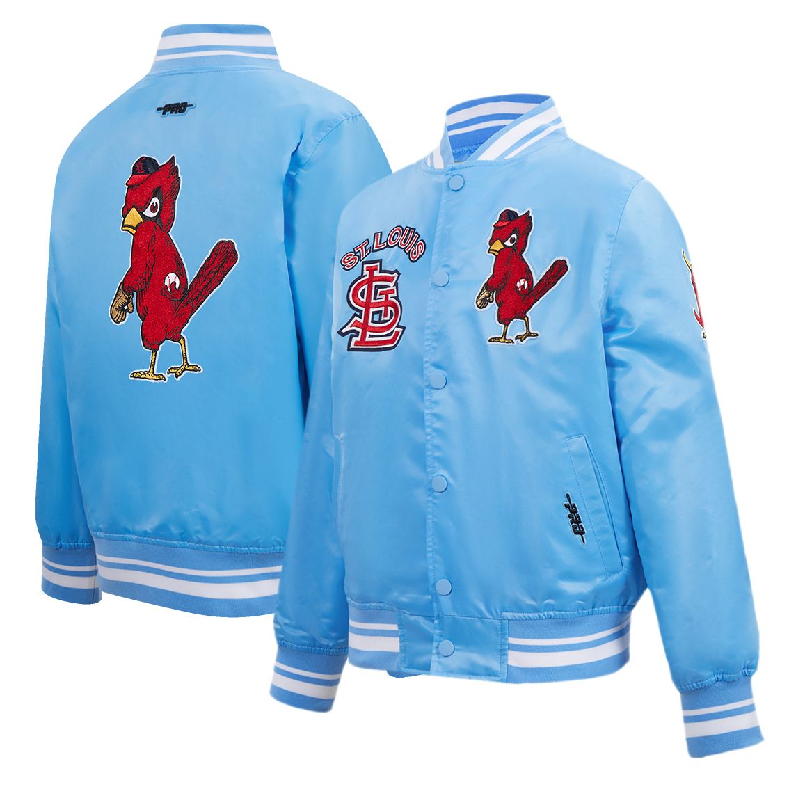 Pro Standard Boys' St. Louis Cardinals Blue Satin Jacket product image