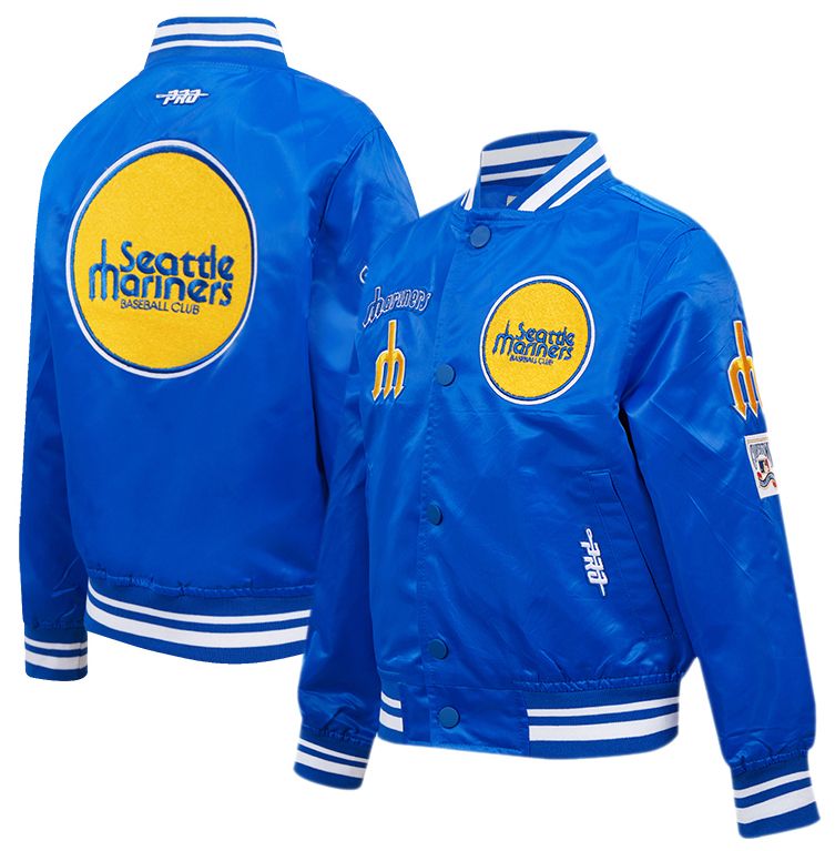 Pro Standard Boys' Seattle Mariners Royal Satin Jacket product image