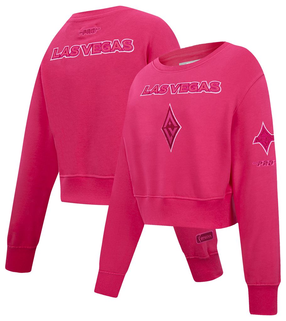 Pro Standard Girls' Las Vegas Aces Triple Pink Crewneck Sweatshirt product image