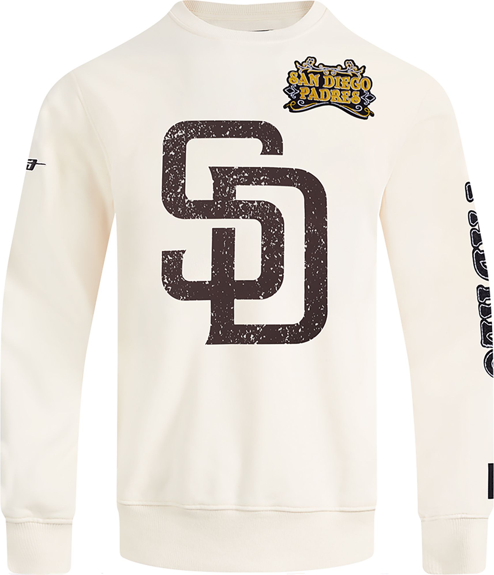 Pro Standard Men's San Diego Padres Cream Rebel Athletics Fleece Crew Pullover Sweatshirt product image