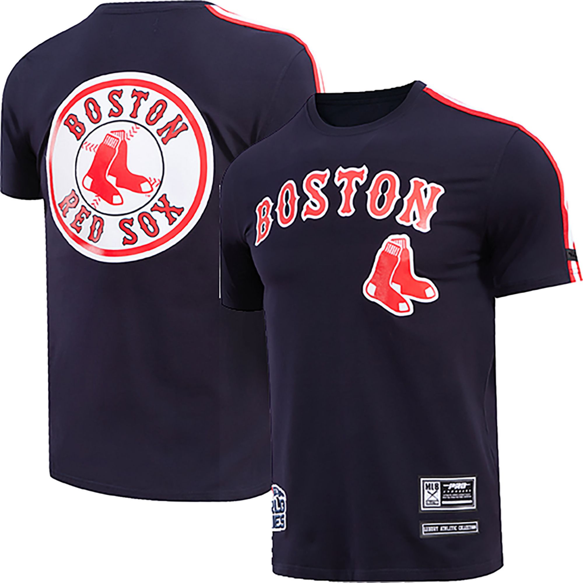 Pro Standard Men's Boston Red Sox Navy Mesh Taping T-Shirt product image