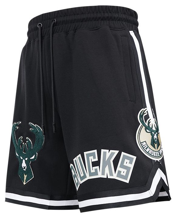 Pro Standard Men's Milwaukee Bucks Black Classic Chenille Shorts product image
