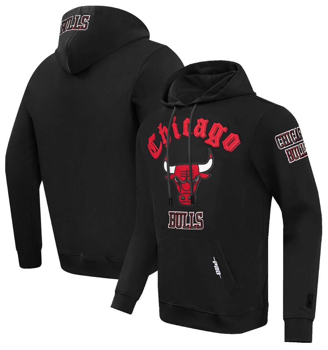 Pro Standard Men's Chicago Bulls Black Old English Fleece Pullover Hoodie product image