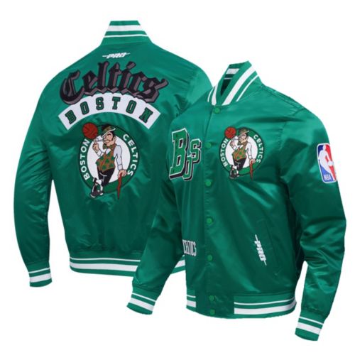 Starter Men's Boston Celtics Charger Green Half-Zip Jacket
