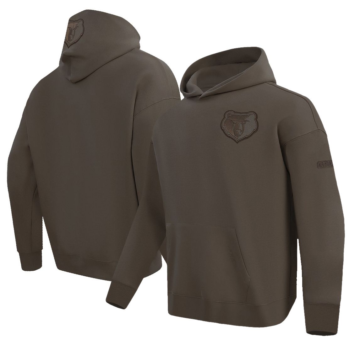 Pro Standard Men's Memphis Grizzlies Taupe Neutral Drop Shoulder Fleece Hoodie product image