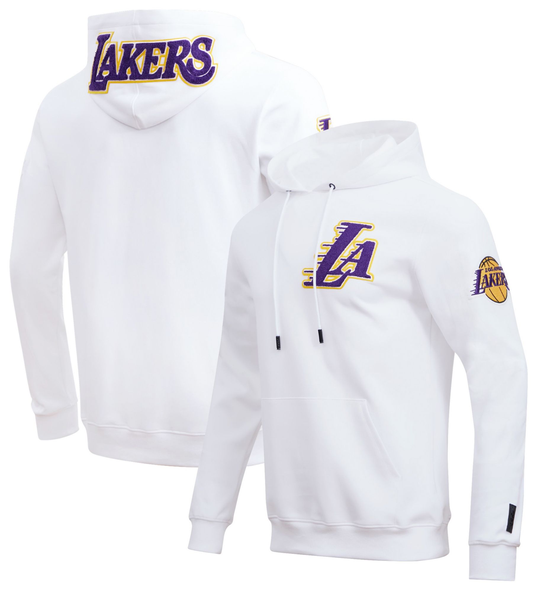 Pro Standard Men's Los Angeles Lakers White Classic Chenille Pullover Hoodie product image