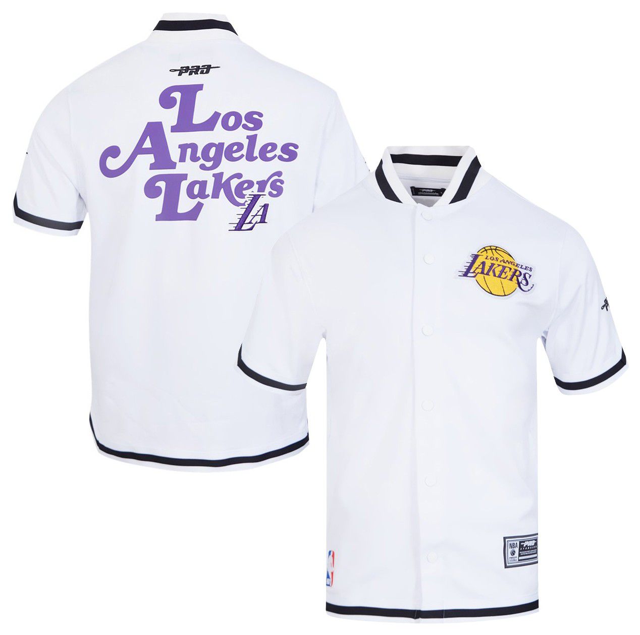 Pro Standard Men's Los Angeles Lakers White Souvenir Warm Up Jacket product image