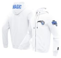 【MAGIC STICK】WHITE  ZIP UP HOODIE Pro Standard Men's Orlando Magic White Classic Chenille Full Zip