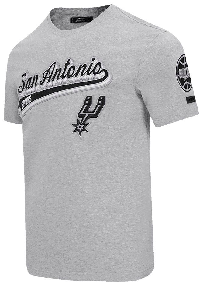 Pro Standard Men's San Antonio Spurs Gray Script Tail Short Sleeve T-Shirt product image