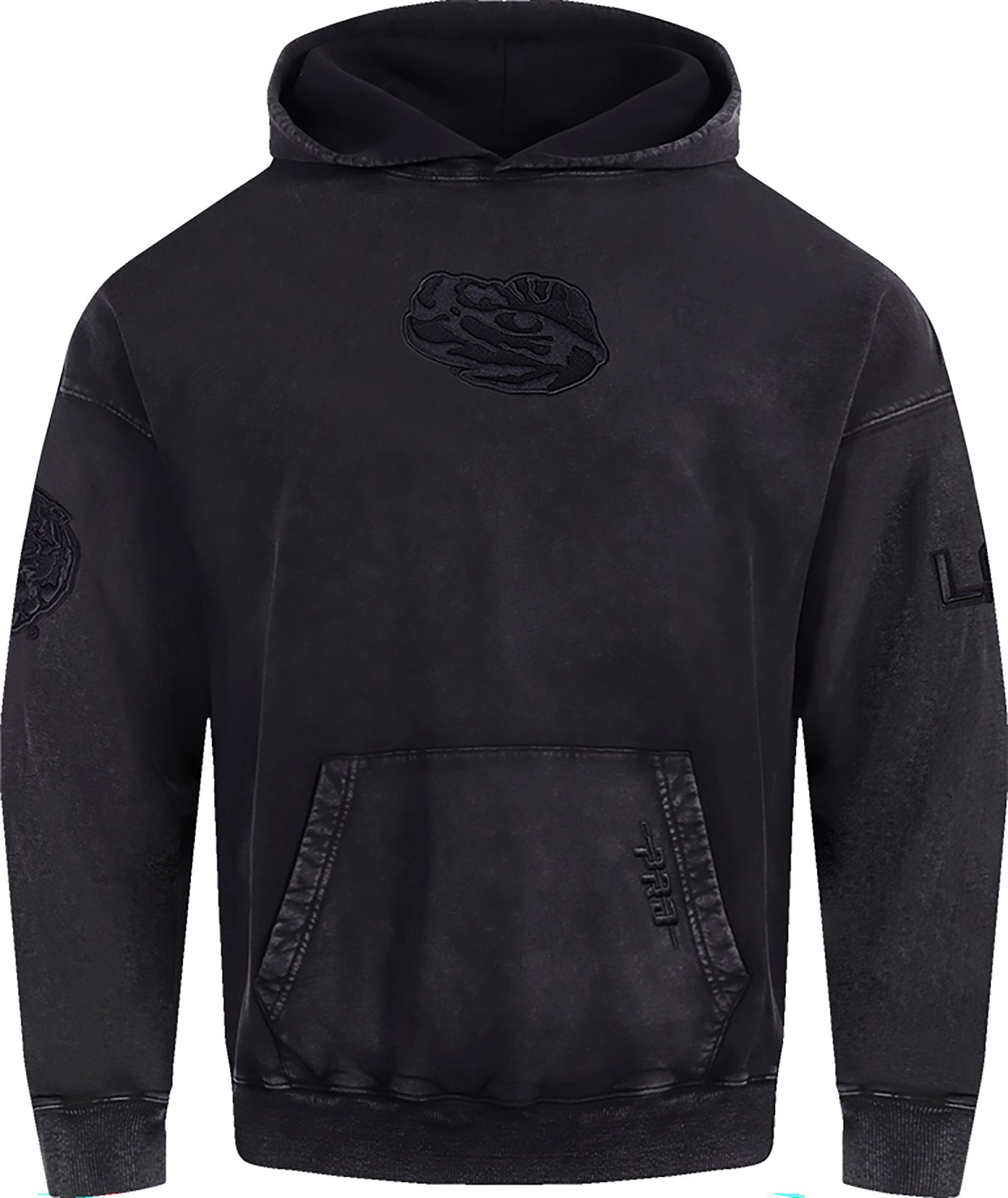 Pro Standard Men's LSU Tigers Washed Black Enzyme Wash Pullover Hoodie product image