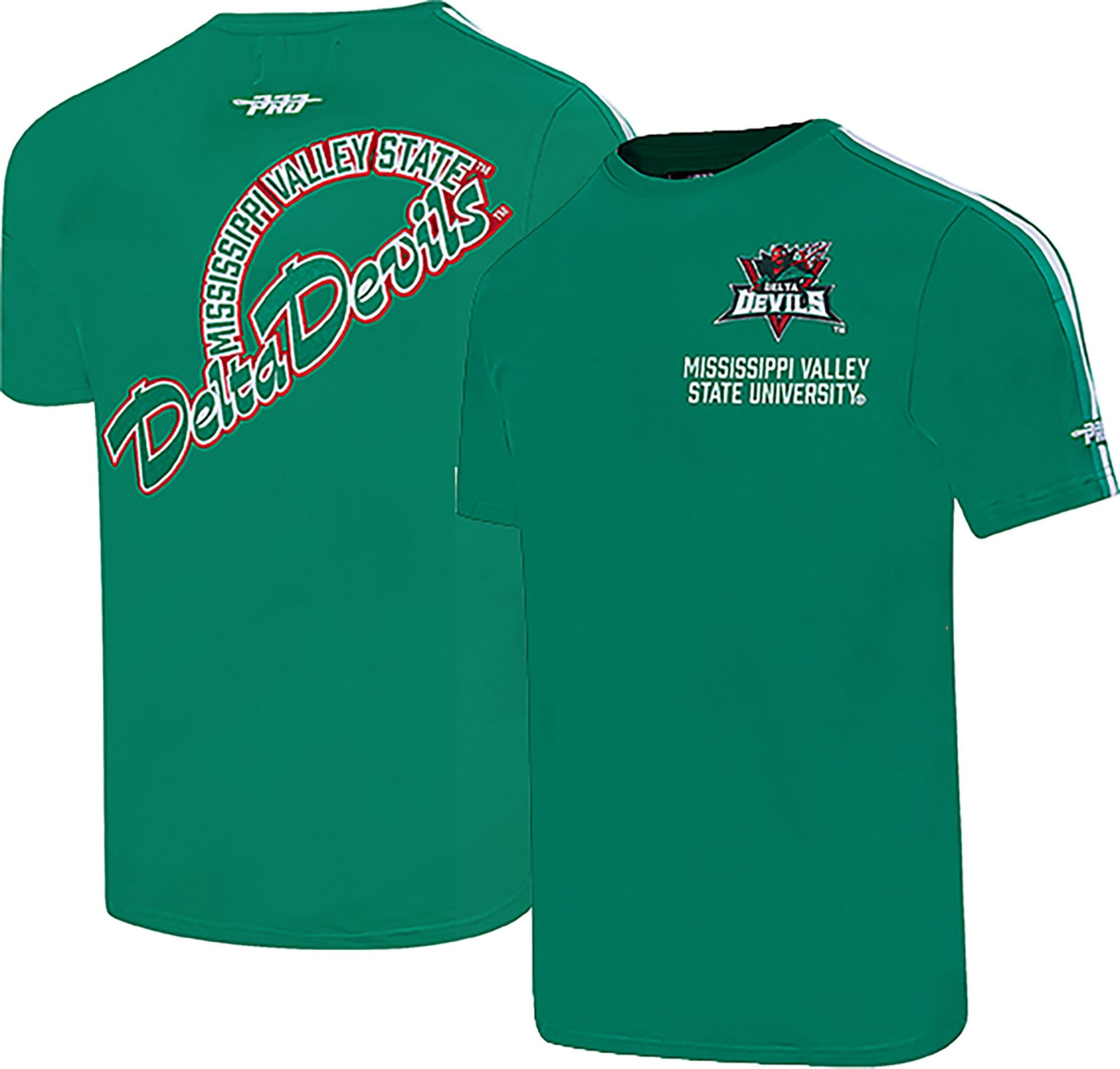 Pro Standard Men's Mississippi Valley State Delta Devils Green Homecoming Short Sleeve T-Shirt product image