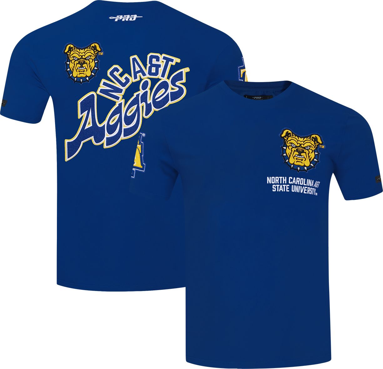 Pro Standard Men's North Carolina A&T Aggies Blue Homecoming Short Sleeve T-Shirt product image