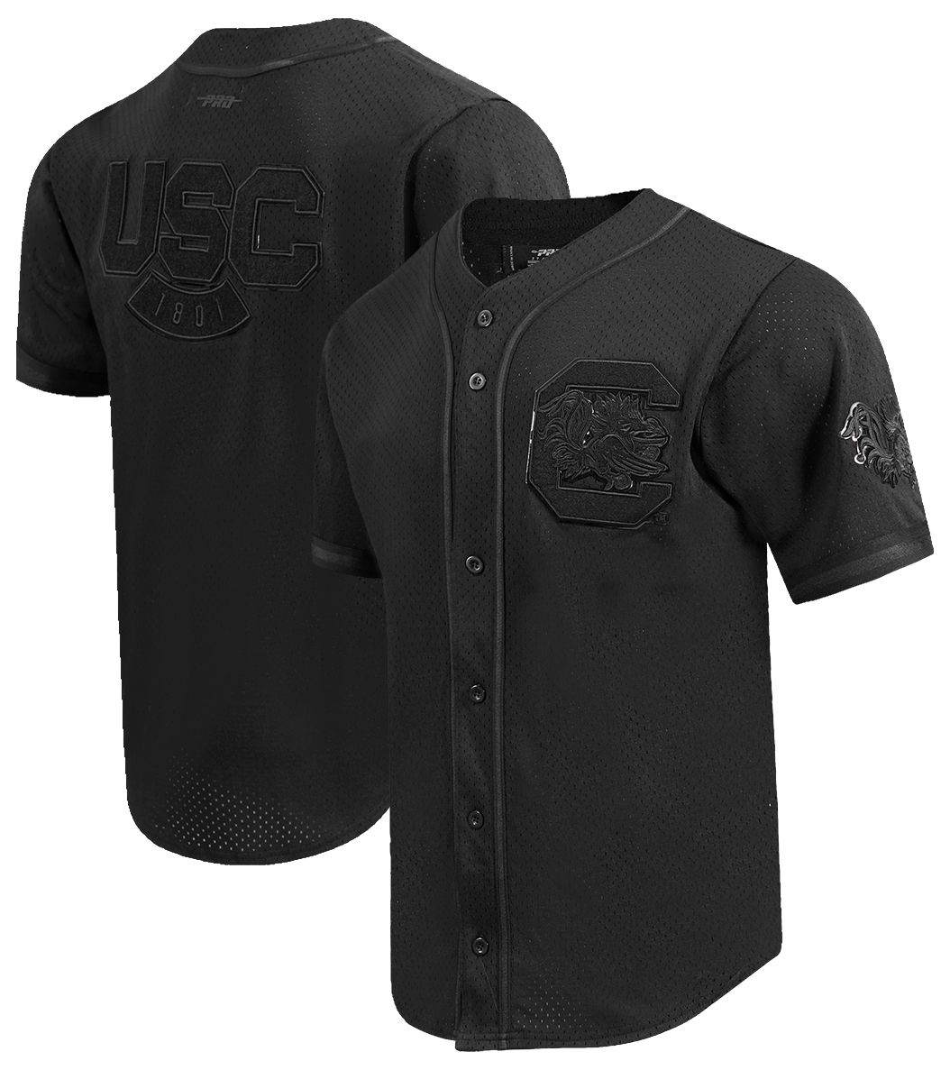 Pro Standard Men's South Carolina Gamecocks Black Replica Full-Button Baseball Jersey product image