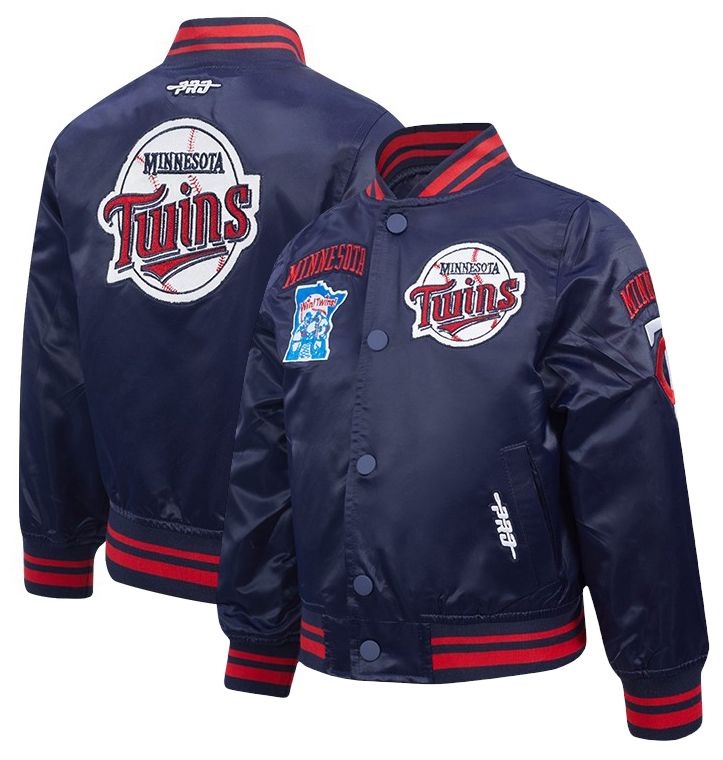 Pro Standard Toddler Minnesota Twins Navy Classic Satin Jacket product image