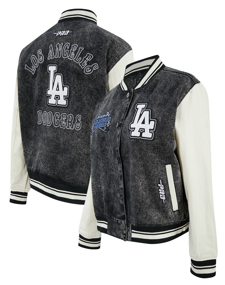 Pro Standard Women's Los Angeles Dodgers Black Rebel Athletics Denim Jacket product image